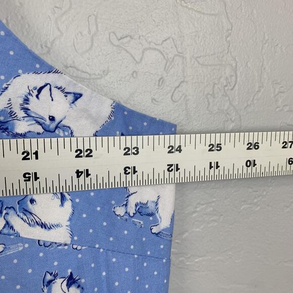 Bea & Dot ModCloth Dress Womens 4X Blue Cat Print Fit & Flare Pockets - Picture 6 of 10